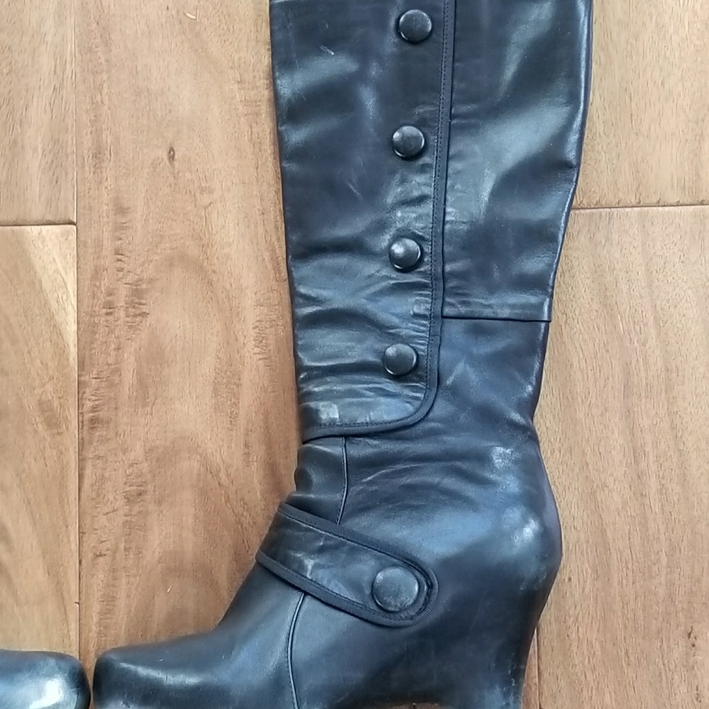 Knee high black boots