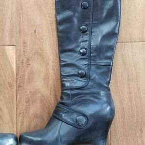 Knee high black boots