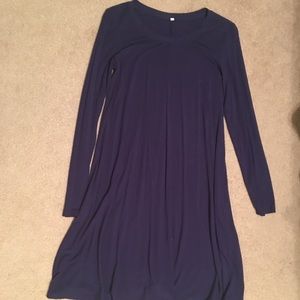 Navy Blue Long Sleeve Dress