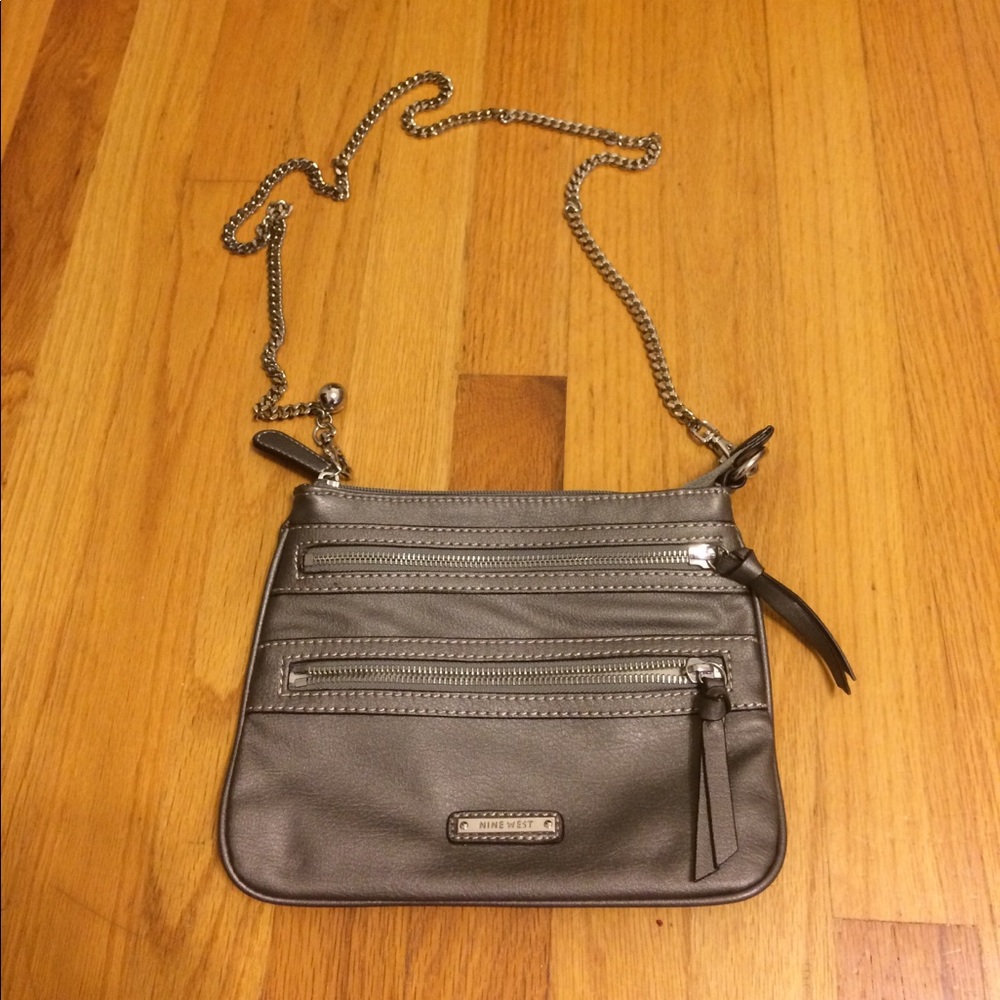 Gunmetal Metallic Nine West Crossbody