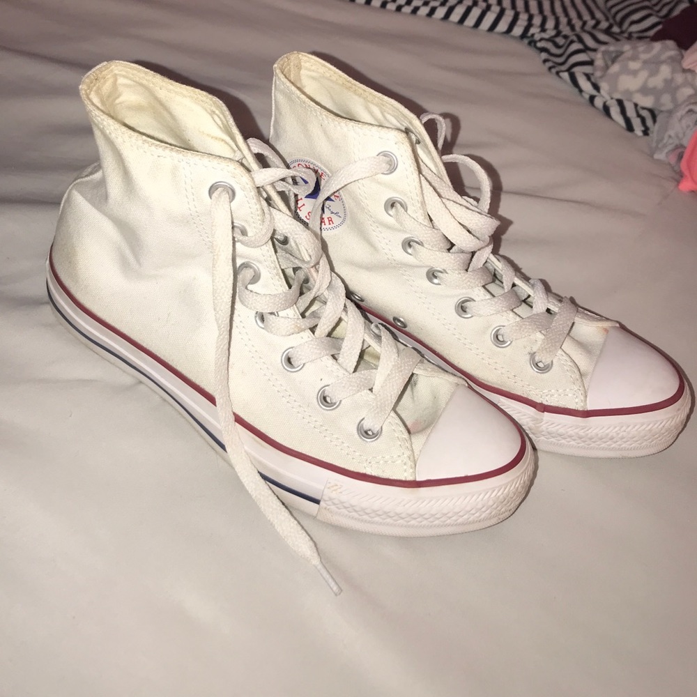 Converse all star white high top womens 7.5