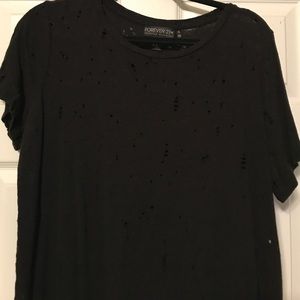 Grunge style black tee