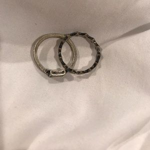 Silver Aztec rings