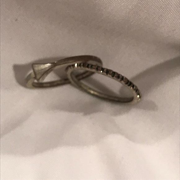 2 silver stackable rings - Picture 2 of 2