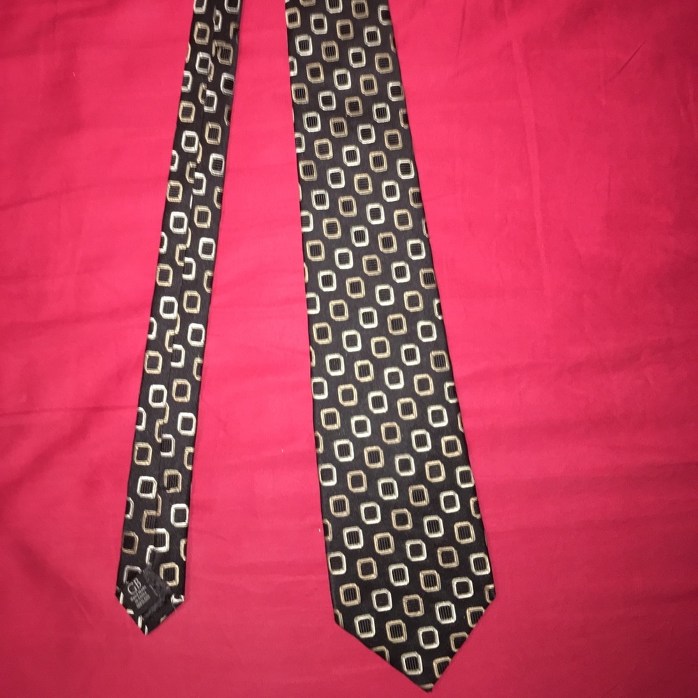 Geoffrey Beene Black Square Tie