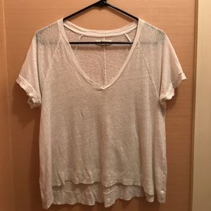 White Linen Madewell Top