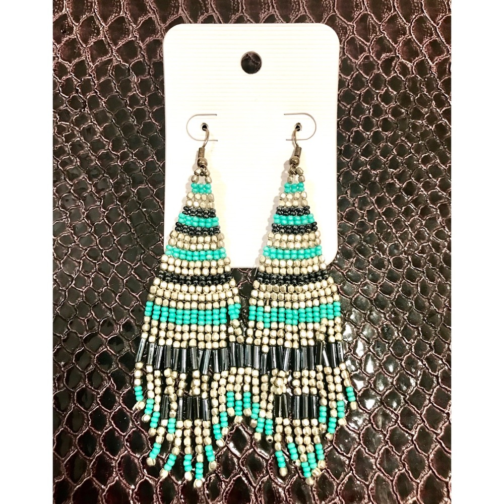 Silver and Turquoise Navajo Earings