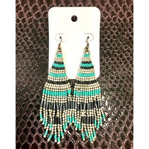 Silver and Turquoise Navajo Earings
