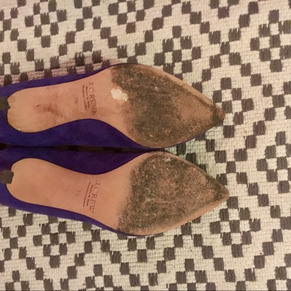 Blue suede pointed toe pumps (J Crew size 7.5) - Picture 7 of 7