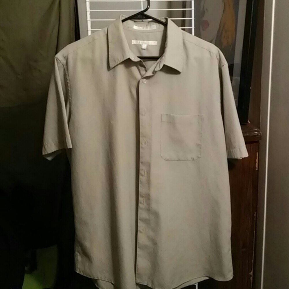Perry Ellis spring green w/small check print