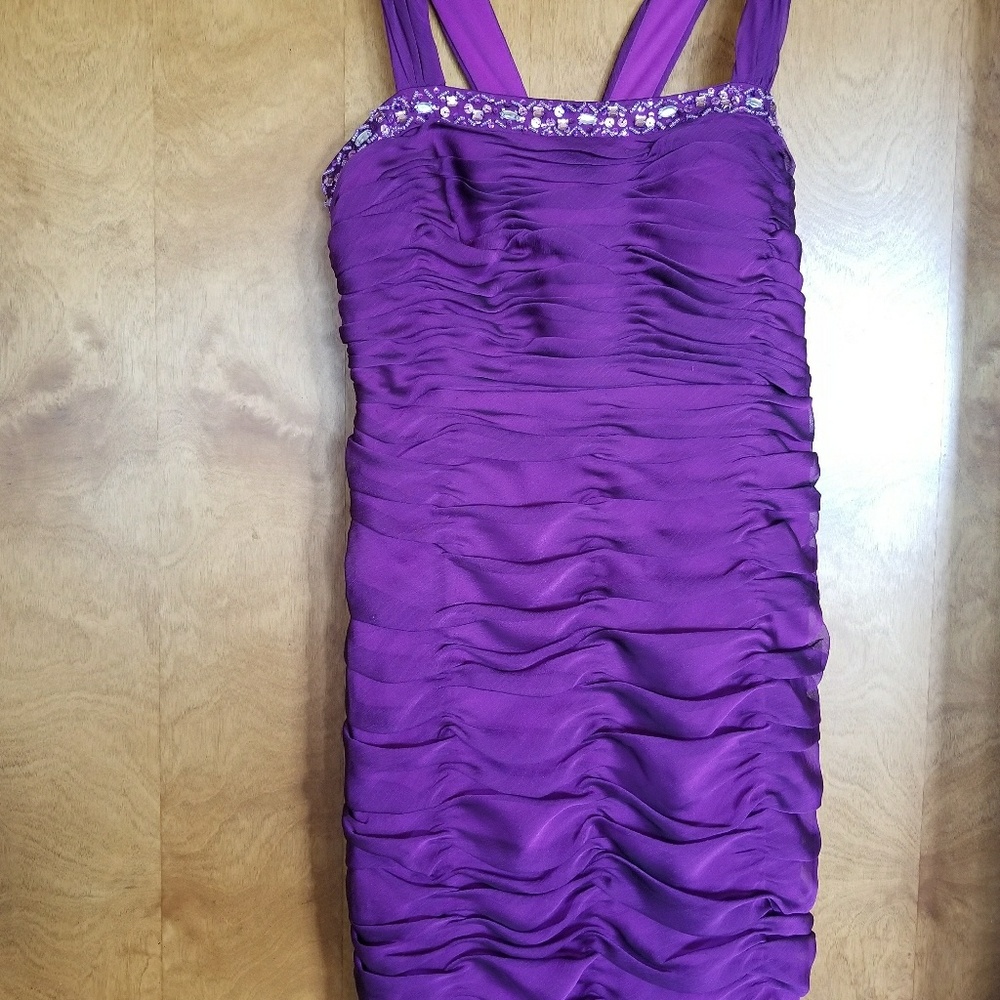 IgniteEvenings Plum Chiffon Dress