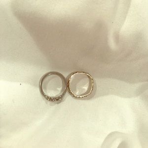 2 knuckle rings. One love other patterned