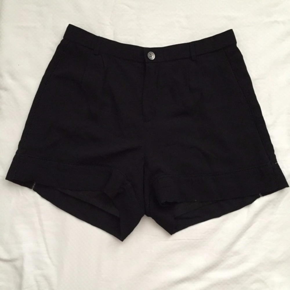 Madewell Walkaway Black Silk Shorts