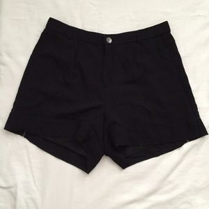 Madewell Walkaway Black Silk Shorts
