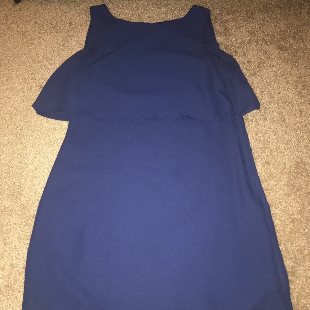 Navy peplum dress