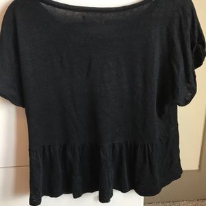 Black Madewell peplum t-shirt