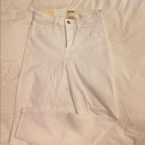 bnwt l'agence white denim skinny pants