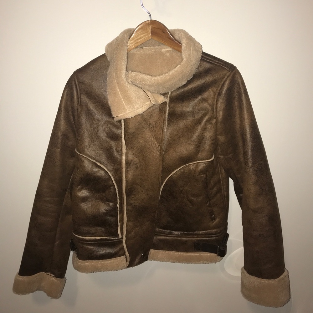 Brown sheerling jacket