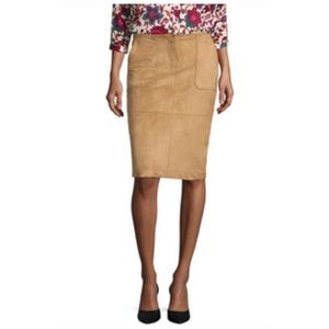 Liz Claiborne NWT Camel Faux Suede Skirt