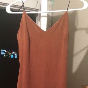Suede camel dress
