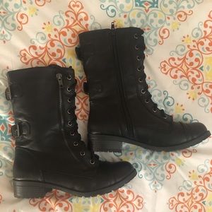 Black womens combat boots size 8 brand new