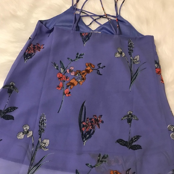 MWT Floral Print spaghetti strap shirt - Picture 3 of 7