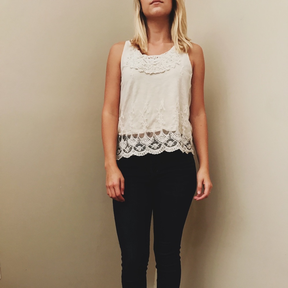 Sheer lace shirt