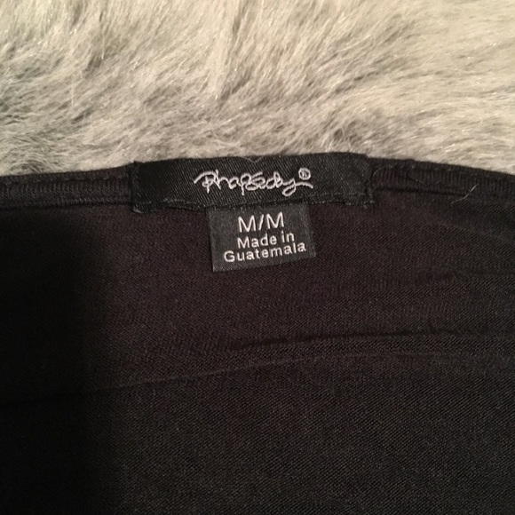 ✅Rhapsody Blue & Black Fitted Dress Cowl Neck Sz M - Picture 5 of 7