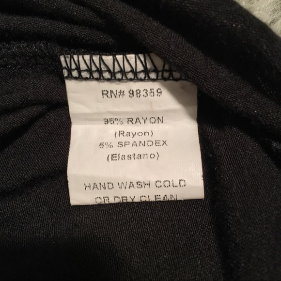 ✅Rhapsody Blue & Black Fitted Dress Cowl Neck Sz M - Picture 6 of 7