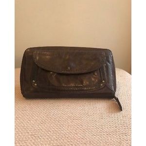Authentic Fossil brown leather wallet