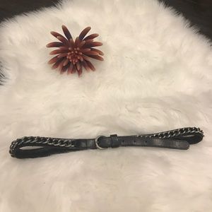 Madewell leather and chain belt