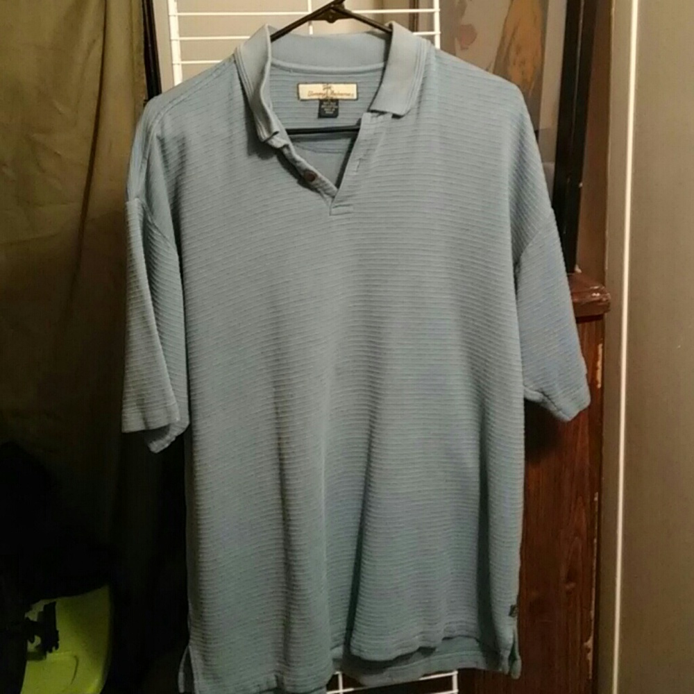 Tommy Bahama coral blue polo