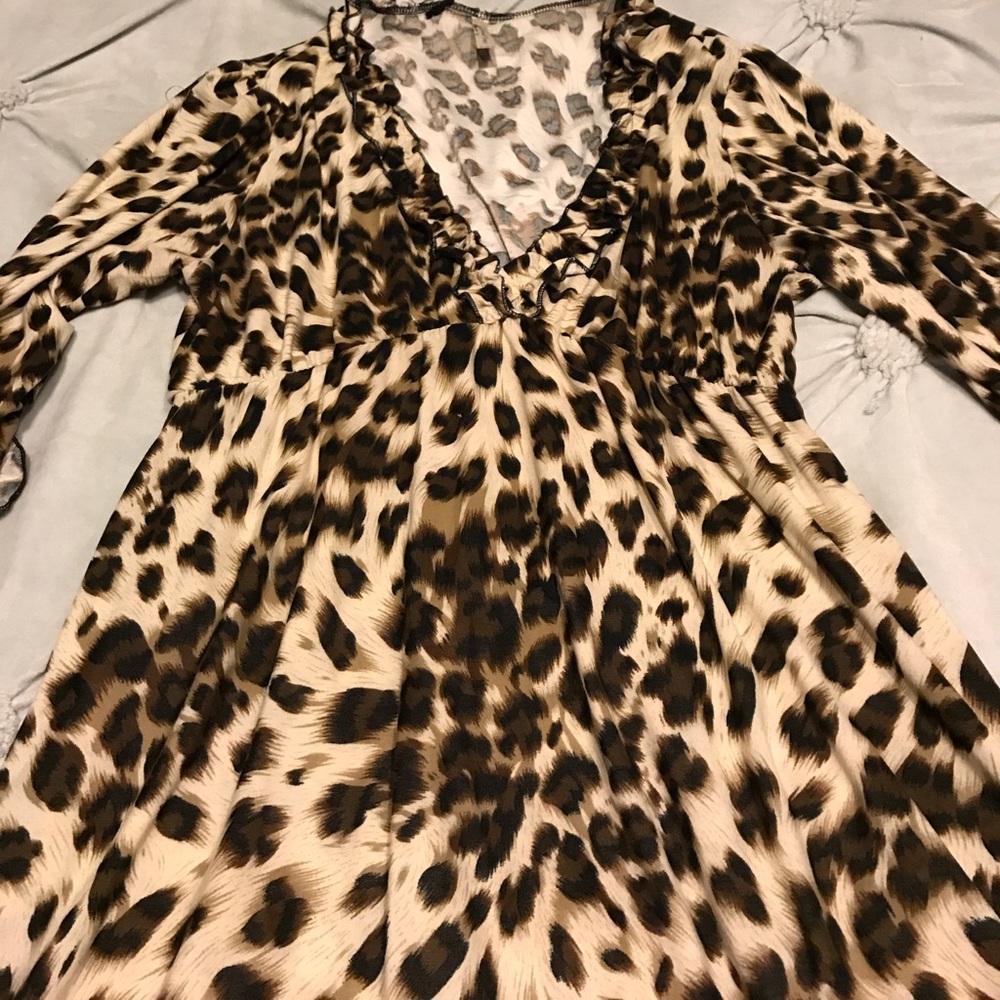 Animal print casual dress