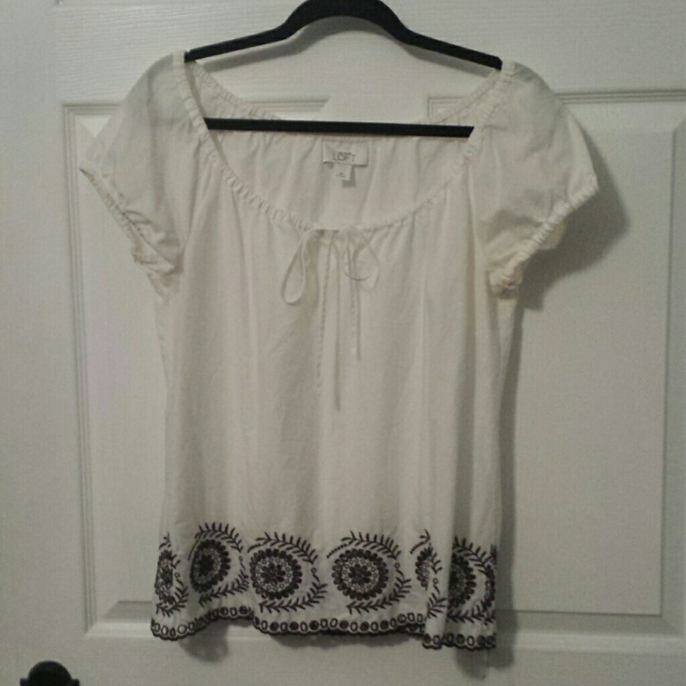 Ann Taylor Loft white blouse
