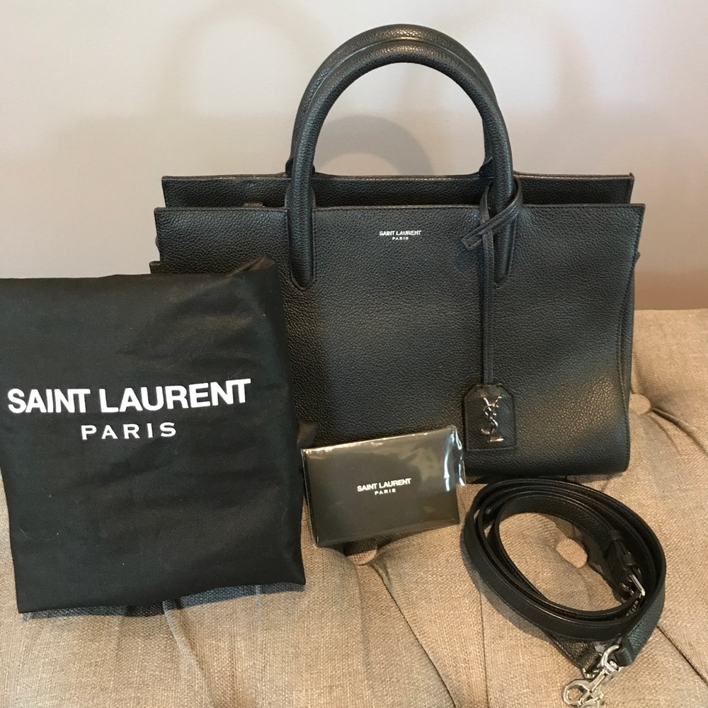 Authentic Saint Laurent Cabas Rive Gauche Tot Bag
