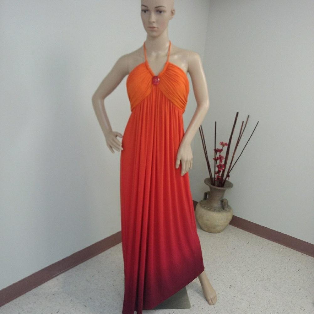 Cache Spaghetti Strap halter Evening Gown size 10