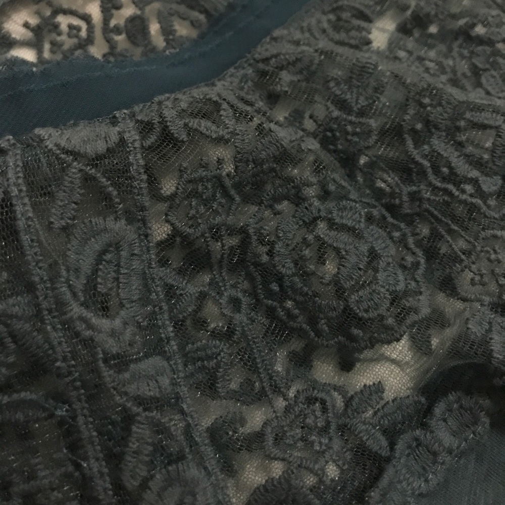 Anthropologie Gossamer Teal Lace Tee - Picture 4 of 4