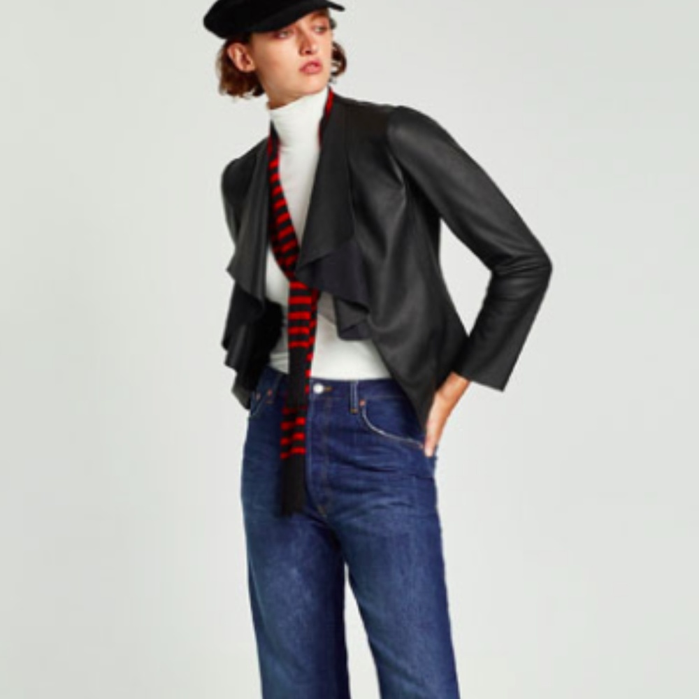 NWOT Zara Faux Leather and Suede Jacket Size M