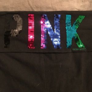 Sequin PINK crop legging
