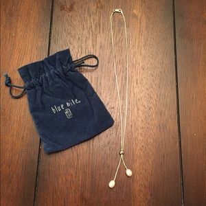 Blue Nile silver and pearl necklace