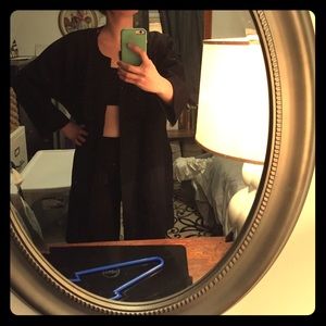 Chic brown and black coat by Eskandar