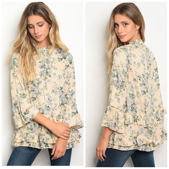 LAST 1! 😘Stunning tie front Ruffle top! - Picture 5 of 5