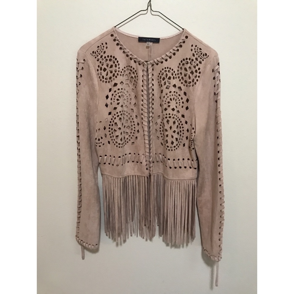 Faux Suede Fringe jacket