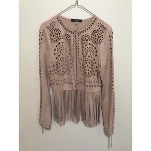 Faux Suede Fringe jacket