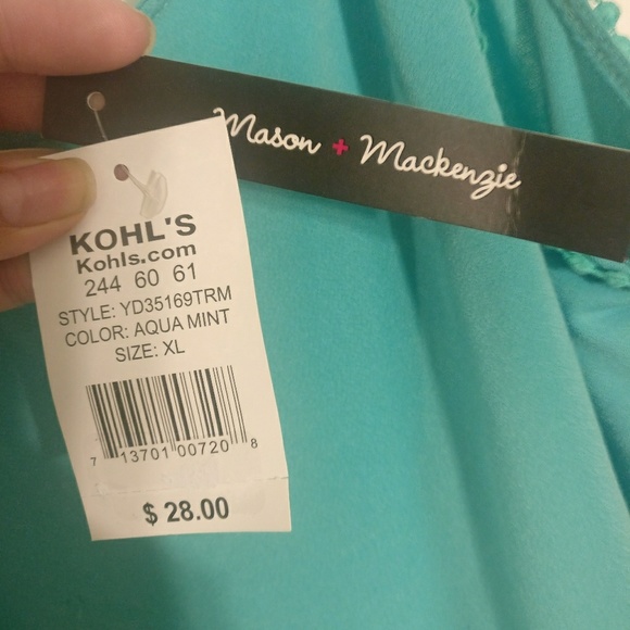 Aqua cropped tank - Picture 4 of 7