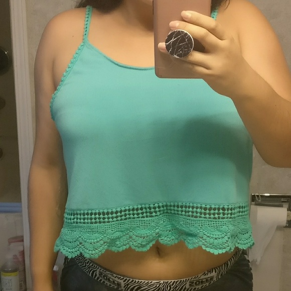 Aqua cropped tank - Picture 7 of 7