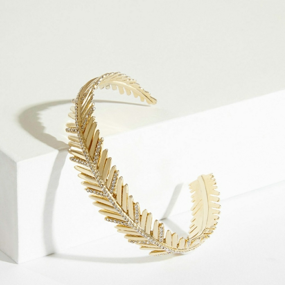 BCBGMAXAZRIA Feather Cuff Bracelet