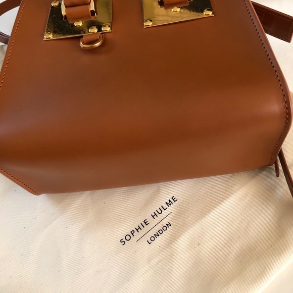 Sophie Hulme Box Tote Albion Bag In Saddle Tan - Picture 5 of 8