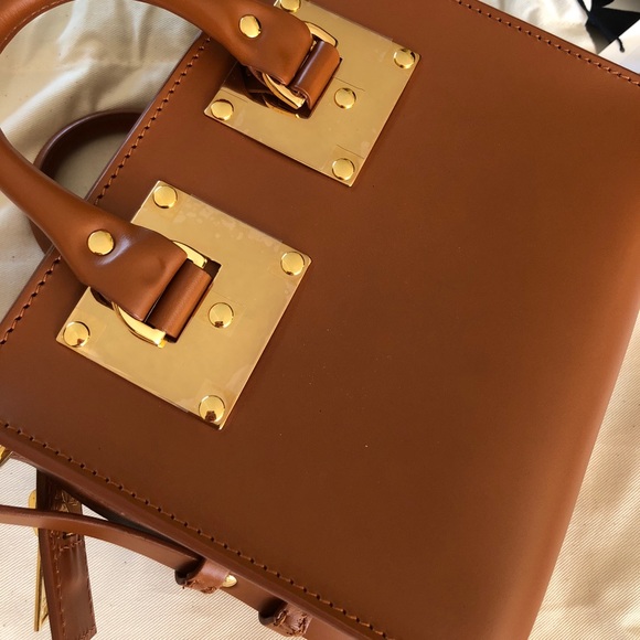 Sophie Hulme Box Tote Albion Bag In Saddle Tan - Picture 7 of 8