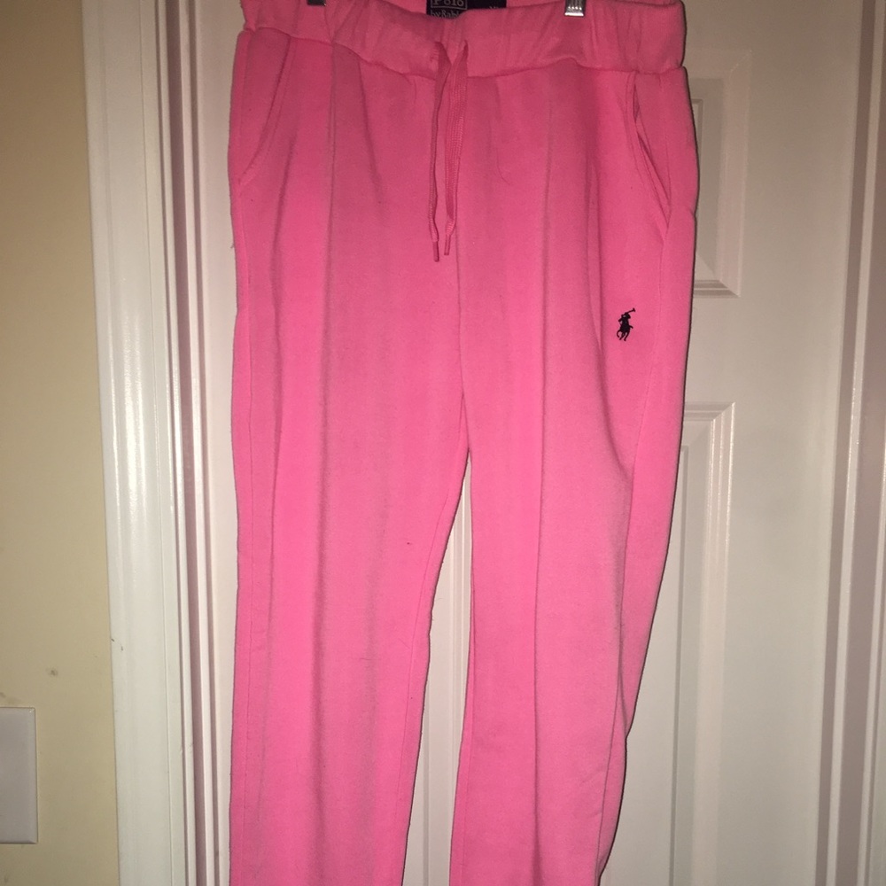 Pink polo pants